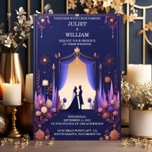 キャッスルラグジュアリー明るい赤紫色王室のクラウンブルー結婚ズ