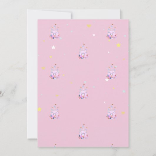 キャッスルレインボークラウド誕生日招待状 招待状 (裏面)