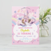 キャッスルレインボーハートスターズ誕生日 招待状 (スタンド正面)