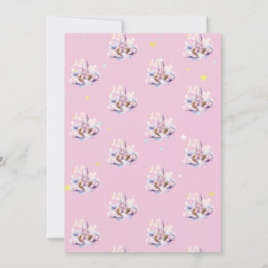 キャッスルレインボーハートスターズ誕生日 招待状 (裏面)