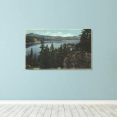 キャッスルロックからの湖の眺め キャンバスプリント (インサイチュ (ウッドフロア))
