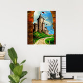 キャッスルロード絵画のポスター ポスター (ホームオフィス)