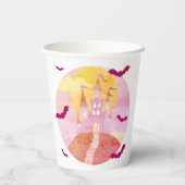 キャッスル不気味オンヒルこうもりハロウィーン 紙コップ (裏面)