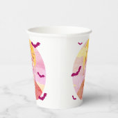 キャッスル不気味オンヒルこうもりハロウィーン 紙コップ (右)