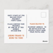 キャッスル不気味クラウドハローウィンパーティ招待状 ポストカード (裏面)