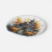 キャッスル不気味幽霊のよく出るハロウィーン紙プレート ペーパープレート (アングル)