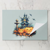 キャッスル不気味幽霊のよく出るハロウィーン紙ランチョンマット ペーパーパッド (折り畳み)