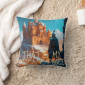 キャッスル及び彼女の夢を見る装飾用クッション クッション (ブランケット)