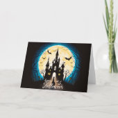 キャッスル幽霊のよく出るハッピーハローウィン不気味 カード (正面)