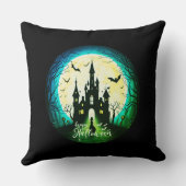 キャッスル幽霊のよく出るハッピーハローウィン不気味 クッション (裏面)