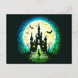 キャッスル幽霊のよく出るハッピーハローウィン不気味 シーズンポストカード