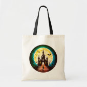 キャッスル幽霊のよく出るハッピーハローウィン不気味 トートバッグ (正面)