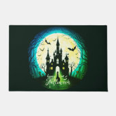 キャッスル幽霊のよく出るハッピーハローウィン不気味 ドアマット (正面)