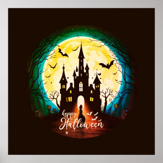 キャッスル幽霊のよく出るハッピーハローウィン不気味 ポスター (正面)