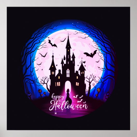 キャッスル幽霊のよく出るハッピーハローウィン不気味 ポスター (正面)