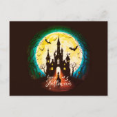 キャッスル幽霊のよく出るハッピーハローウィン不気味 ポストカード (正面)
