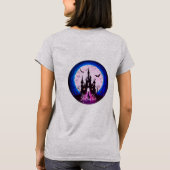 キャッスル幽霊のよく出るハッピーハローウィン不気味 Tシャツ (裏面)