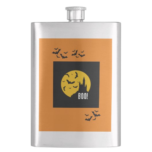 キャッスル幽霊のよく出るハロウィンカスタムクラシックフラスコ フラスク (正面)