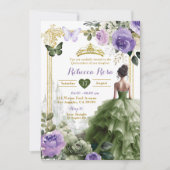 キャッスル王室のパープルセージグリーンプリンセス15アニョス 招待状 (正面)