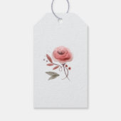 キャッスル王室のピンク誕生日メッセージカード ギフトタグ (裏面)