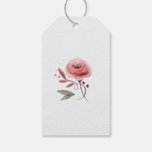 キャッスル王室のピンク誕生日メッセージカード ギフトタグ (裏面)