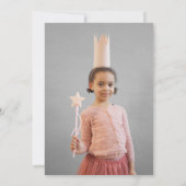 キャッスル王室のピンク誕生日招待状 – 任意の年齢写真 招待状 (裏面)