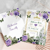 キャッスル王室の薄紫パープルセージグリーンキンセアニラ 招待状