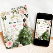 キャッスル王室の赤面ピンクセージグリーンキンセアニラ 招待状