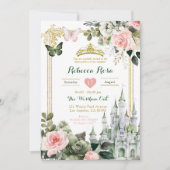 キャッスル王室の赤面ピンクセージグリーン15ア王室のニョス 招待状 (正面)