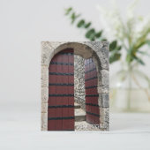 キャッスル素朴ドアポルトガル写真、旅行 シーズンポストカード (スタンド正面)