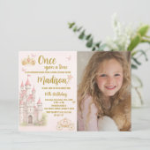 キャッスル&クラウンプリンセス誕生日招待状 招待状 (スタンド正面)