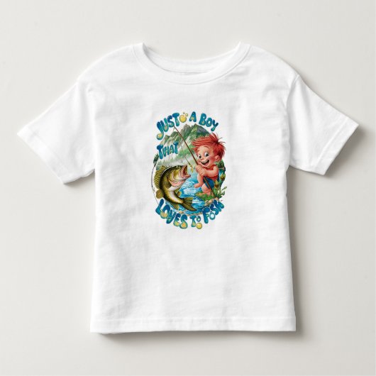 キャッチで楽しむ喜びの少年 トドラーTシャツ (正面)