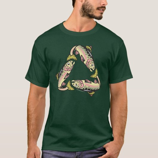 キャッチとリリースのマス魚釣り Tシャツ (正面)