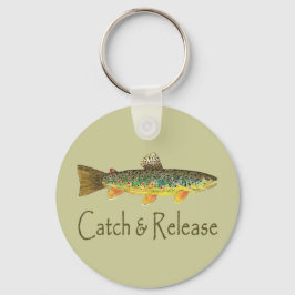 キャッチとリリースの魚釣り キーホルダー