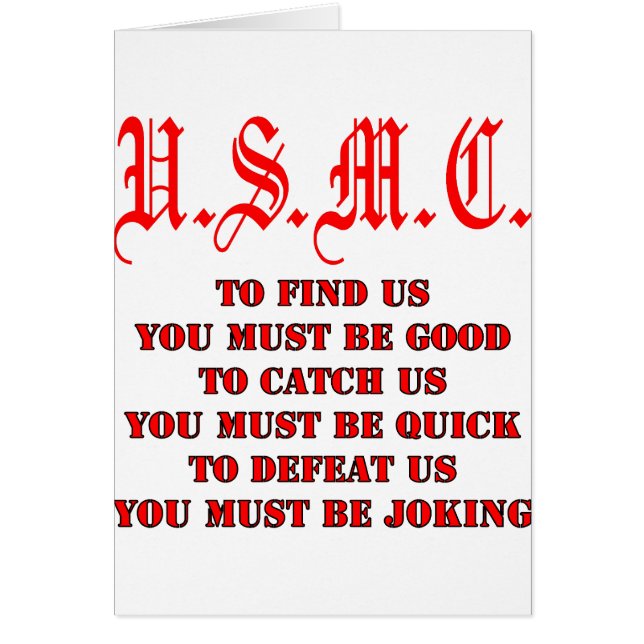 キャッチまたは敗北を見つけるUSMC (正面)