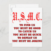 キャッチまたは敗北を見つけるUSMC ポストカード (正面/裏面)