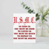 キャッチまたは敗北を見つけるUSMC ポストカード (スタンド正面)