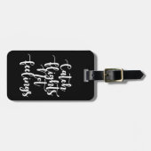 キャッチフライトなし感覚引用文、白黒 ラゲッジタグ (正面横)