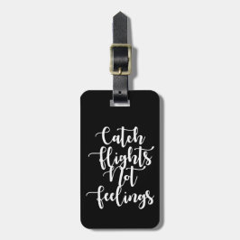 キャッチフライトなし感覚引用文、白黒 ラゲッジタグ