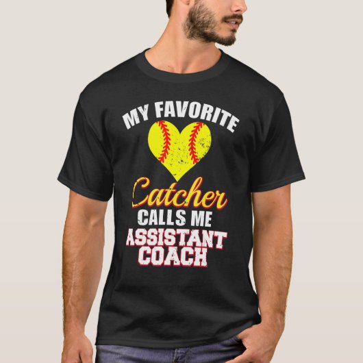 キャッチャーお気に入りのはソフツのアシスタントコーチと呼ぶ Tシャツ (正面)