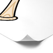 キャッチャーのマスクとこうもりのベースボールアイコン ポスター (角)