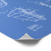 キャッチャーのマスク1913特許アートブループリント ポスター (角)