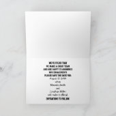 キャッチャーのミットおよび野球の婚約Annoucement 案内状 (内部)