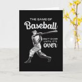 キャッチャー野球のスポーツ投手のこうもりおもしろい贈与 カード (黄色い花)