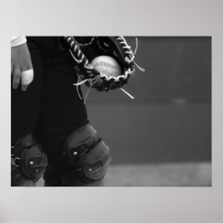 キャッチャー – 白黒ポスター ポスター