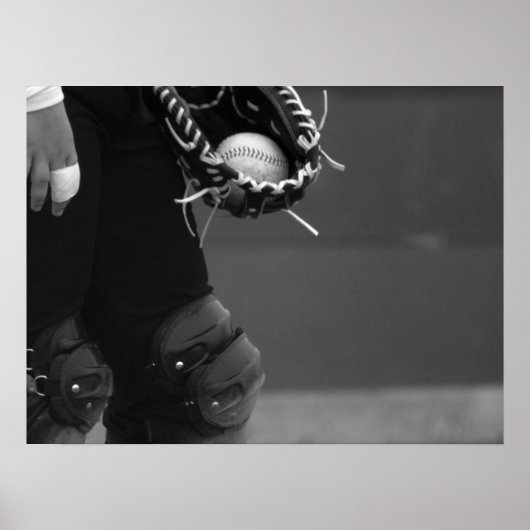キャッチャー – 白黒ポスター ポスター (正面)