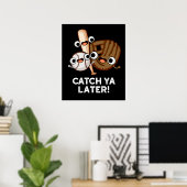 キャッチヤ後おもしろいの野球プンダークBG ポスター (ホームオフィス)