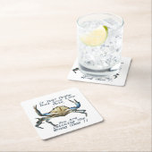 キャッチングカニ、おもしろい紙コースター スクエアペーパーコースター (インサイチュ)