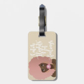 キャッチ便ではない感覚、黒人女性、ガムベージュ ラゲッジタグ (裏面縦)