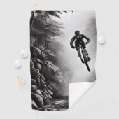 キャッチ空気 – マウンテンバイクデジタル鉛筆スケッチ ゴルフタオル (インサイチュ)